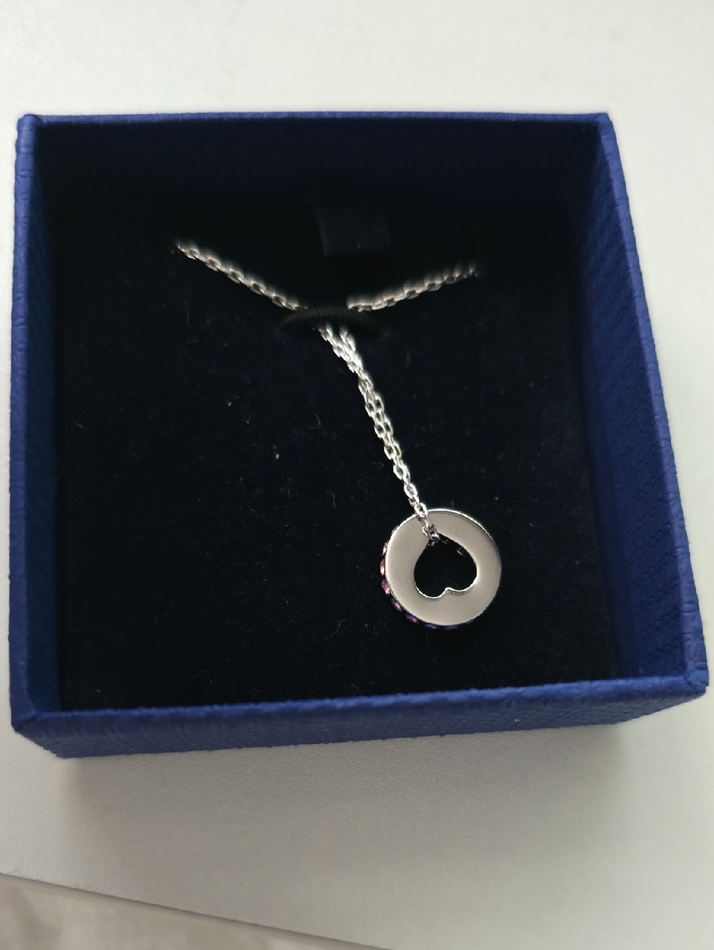 Swarovski Crystal Pink Heart Necklace
